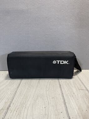 TDK Case Logic 15 Cassette Tape Holder Carrying Vintage Black Zipper Storage